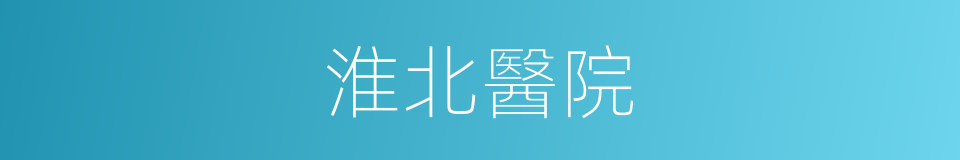 淮北醫院的同義詞