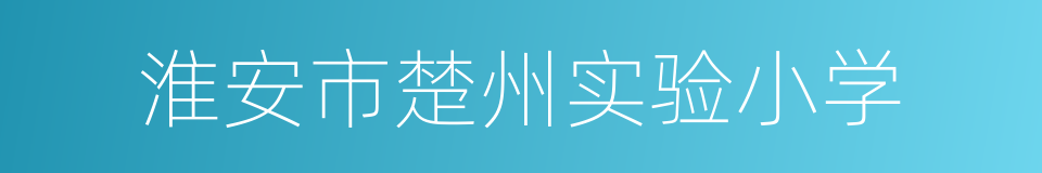 淮安市楚州实验小学的同义词