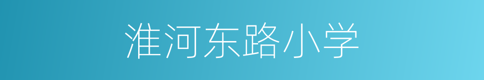 淮河东路小学的同义词