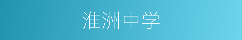 淮洲中学的同义词