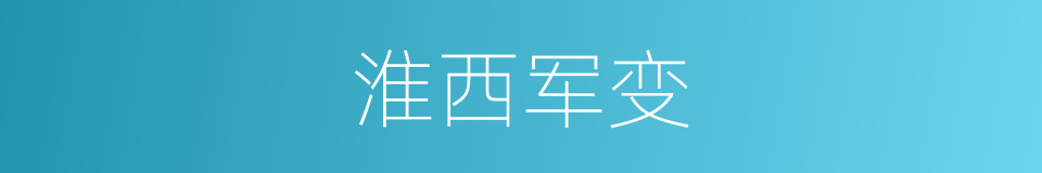 淮西军变的同义词