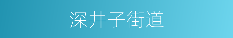 深井子街道的同义词