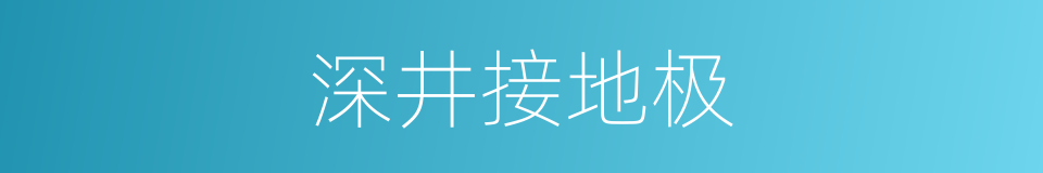 深井接地极的同义词