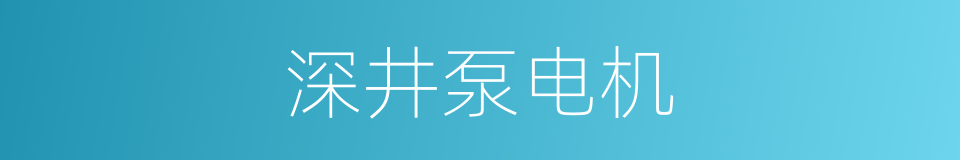 深井泵电机的同义词