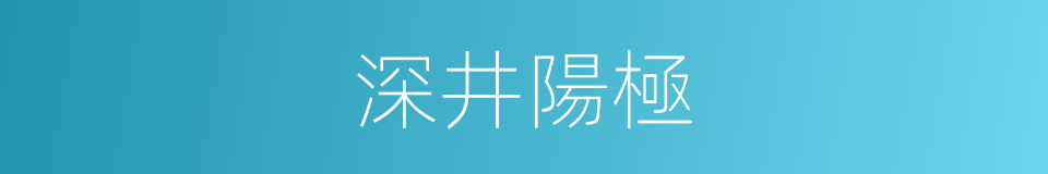 深井陽極的同義詞