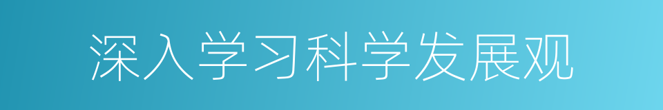 深入学习科学发展观的同义词