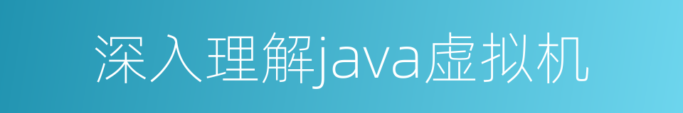 深入理解java虚拟机的同义词