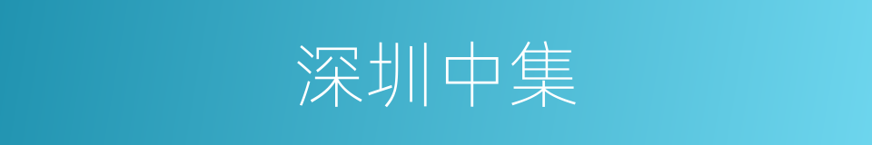 深圳中集的同义词