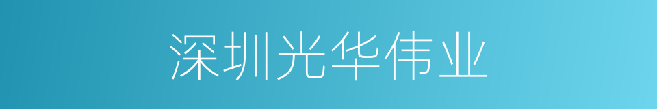 深圳光华伟业的同义词
