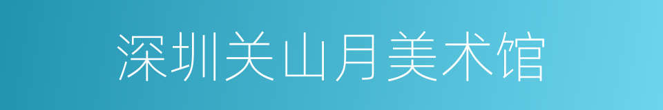 深圳关山月美术馆的同义词