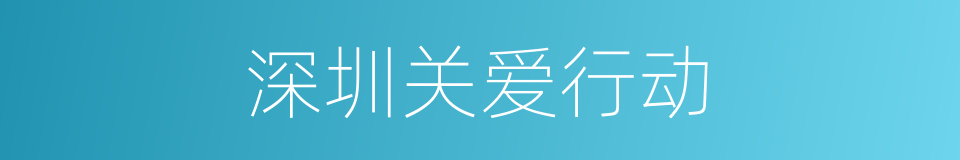 深圳关爱行动的同义词
