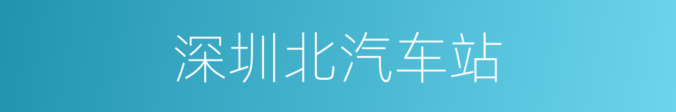 深圳北汽车站的同义词