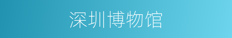 深圳博物馆的同义词