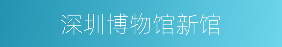 深圳博物馆新馆的同义词
