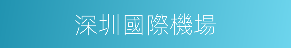 深圳國際機場的同義詞