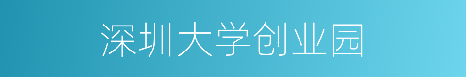 深圳大学创业园的同义词