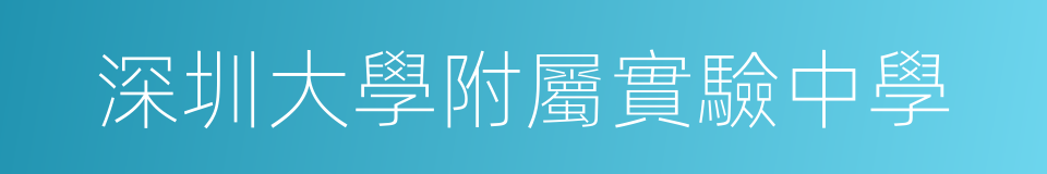 深圳大學附屬實驗中學的同義詞