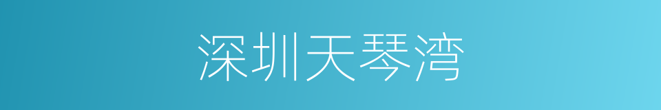 深圳天琴湾的同义词