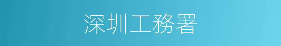 深圳工務署的同義詞