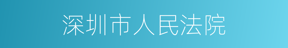 深圳市人民法院的同义词