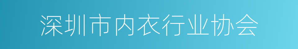 深圳市内衣行业协会的同义词