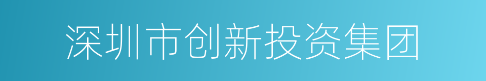 深圳市创新投资集团的同义词