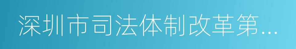 深圳市司法体制改革第三方评估报告的同义词