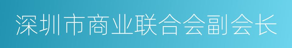 深圳市商业联合会副会长的同义词