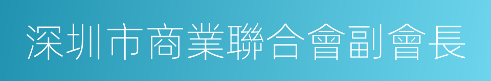 深圳市商業聯合會副會長的同義詞