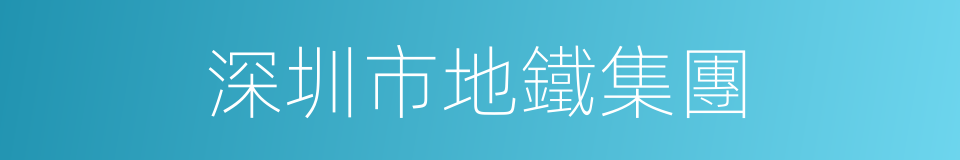 深圳市地鐵集團的同義詞