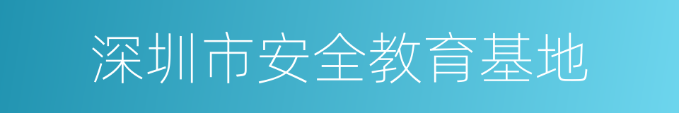 深圳市安全教育基地的同义词