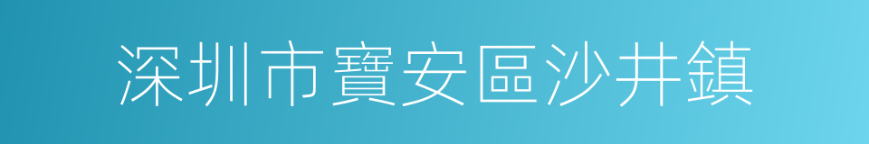 深圳市寶安區沙井鎮的同義詞