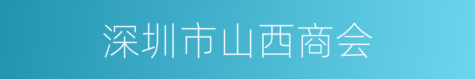 深圳市山西商会的同义词