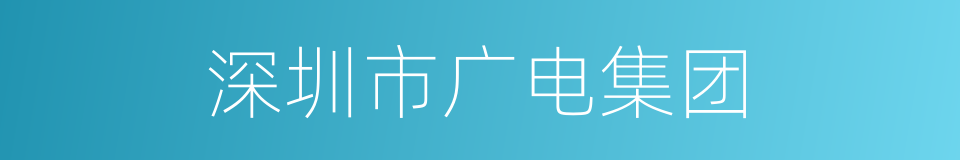 深圳市广电集团的同义词