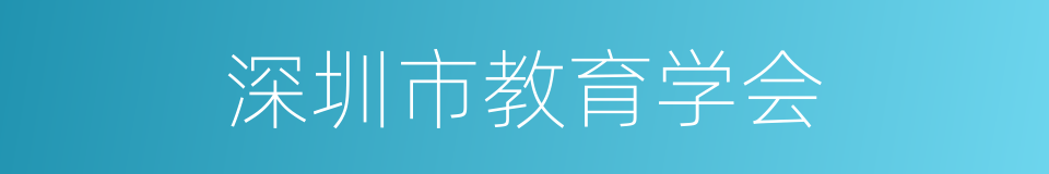 深圳市教育学会的同义词