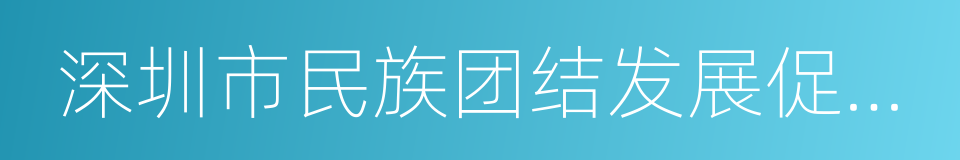 深圳市民族团结发展促进会的同义词