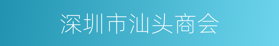 深圳市汕头商会的同义词