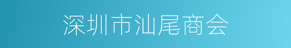 深圳市汕尾商会的同义词