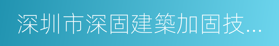 深圳市深固建築加固技術有限公司的同義詞