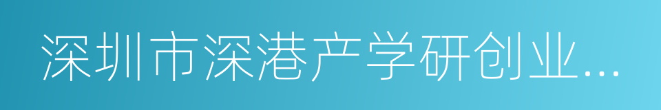 深圳市深港产学研创业投资有限公司的同义词