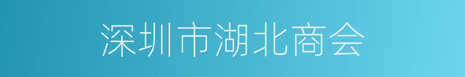 深圳市湖北商会的同义词