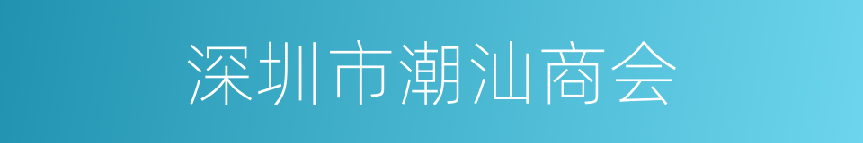 深圳市潮汕商会的同义词