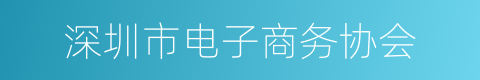 深圳市电子商务协会的同义词