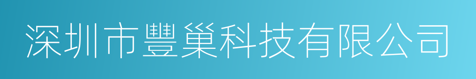 深圳市豐巢科技有限公司的同義詞