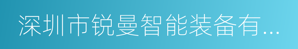 深圳市锐曼智能装备有限公司的同义词