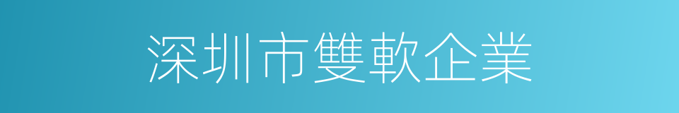 深圳市雙軟企業的同義詞