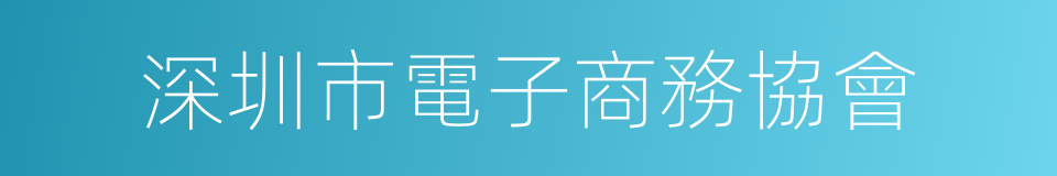 深圳市電子商務協會的同義詞