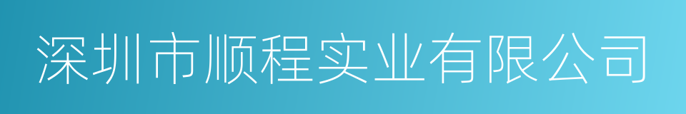 深圳市顺程实业有限公司的同义词