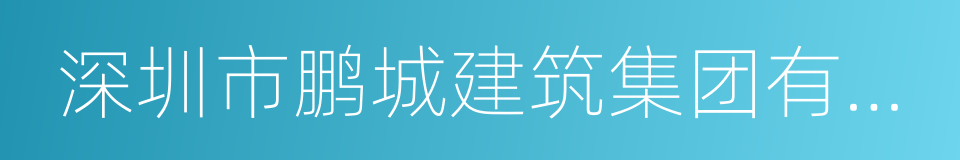 深圳市鹏城建筑集团有限公司的同义词