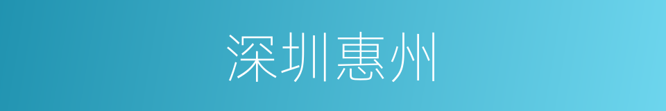 深圳惠州的同义词